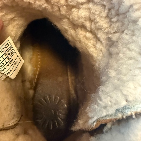 Ugg Cozy Shearling-Lined Ankle Brown Boots Lace Up Caspia Cozy - Picture 12 of 16